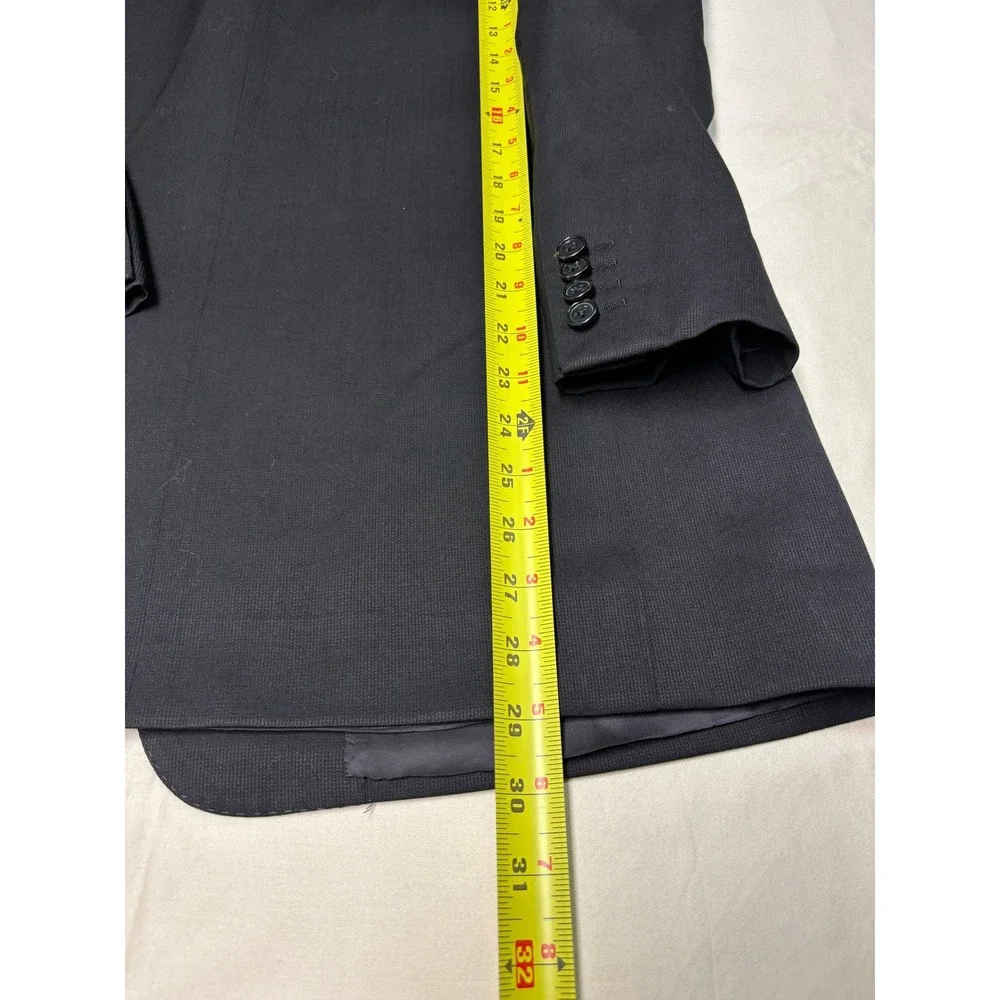 Ermenegildo Zegna Men's Super 100s‎ Fine Worsted Wool Blazer Made Italy Black 42